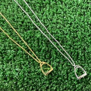 Silver Stirrup Necklace, 925 Silver